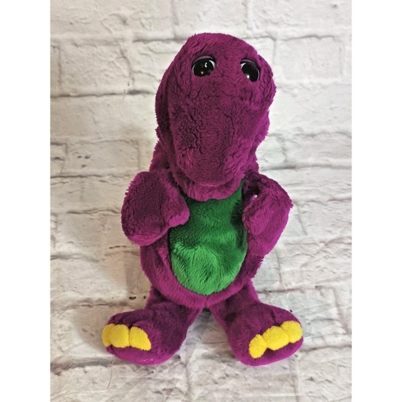 Lyons Group Other - 1992 BARNEY Puppet Purple Dinosaur Stuffed Animal 13" Plush Lyons Golden Bear